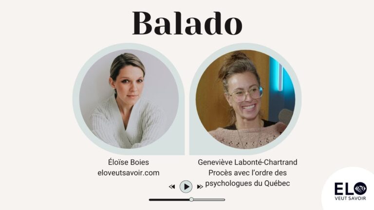 Wow ! À écouter en marchant dehors ou sur un tapis roulant, je vous invite vivement à voir/écouter cette entrevue de Dre Geneviève Labonté-Chartrand sur Elo Veut Savoir concernant sa situation disciplinaire assez ridicule (pas du côté de Geneviève mais du côté de l&rsquo;Ordre des psychologues du Québec). Sur 42 heures de thérapie, on la blâme d&rsquo;avoir discuté 20 minutes de nutrition avec une patiente. C&rsquo;est cela qui est ridicule. On la blâme de publier des informations sur la nutrition et la santé mentale sur les médias sociaux. C&rsquo;est devenu assez « crackpot » de voir à quel point les institutions médicales au Québec vont tenter de punir les professionnels qui ne se conforment plus au discours archaïque de ces corporations économiques, qui ne sont pas médicales.