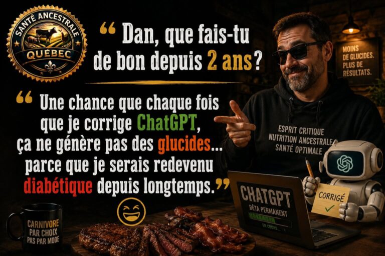 Quand je travaille sur un texte, je passe mon temps à demander à ChatGPT de vérifier, contre-vérifier, fouiller un peu plus ; c&rsquo;est fou, raide, la quantité de fois où je dois le corriger. Et j&rsquo;en suis venu à cette loufoque conclusion: