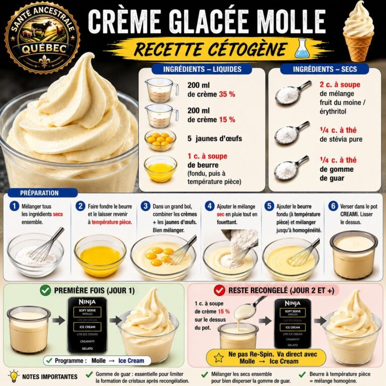CRÈME GLACÉE MOLLE CÉTOGÈNE — RECETTE VALIDÉE!